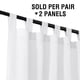 thumbnail image 3 of Cortinas de lino semitransparentes de 180 cm de largo para sala de estar, con pestaña trasera y bolsillo para barra, decoración moderna de estilo rústico costero, cortinas de gasa texturizada de, 3 of 8