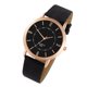 thumbnail image 2 of Reloj de pulsera de cuarzo con estilo, esfera redonda, de PU, unisex, a la moda, decoración (negro), 2 of 8