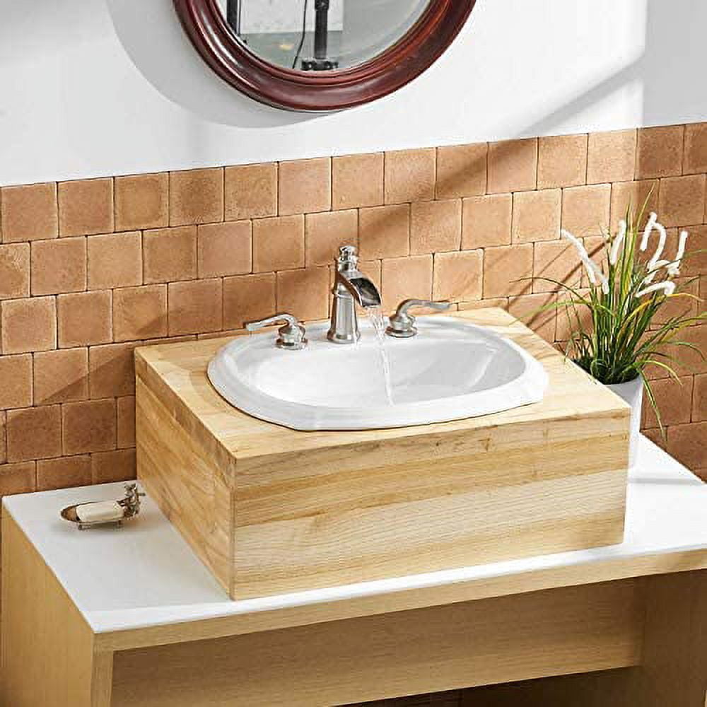BWE Waterfall 8-16 Inch 3 Holes Two Handle Brushed Nickel Widespread Commercial Bathroom Sink Faucet