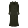 thumbnail image 6 of IROINNID Women's Overcoat Long Sleeve Solid Color Hoodie Outwear, Comfy Buttons Sweatshirts Long Coat with Pockets, 6 of 8