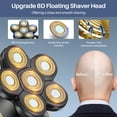 thumbnail image 3 of Afeitadoras de cabeza para hombres calvos Maquinilla de afeitar eléctrica rotativa Afeitadora inalámbrica para hombres Maquinillas de afeitar eléctricas multifuncionales para hombres calvos Afeitadora, 3 of 5