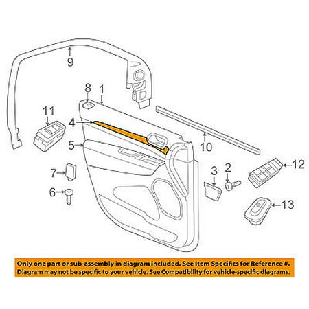 Jeep Chrysler Oem Grand Cherokee Front Door Applique Window Trim
