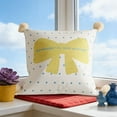 thumbnail image 5 of OAVQHLG3B Bow Pillow Cover 18x18, Throw Pillow Case with Ribbon Pattern, Pastel Aesthetic Cushion for Bedroom, Couch or Women Room Decor, 5 of 6