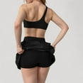 thumbnail image 5 of Women's High Waist Pleated Mini Skirt with Wide Waistband and Side Pockets - Medium, Black, 5 of 7