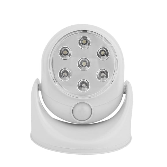 Lumière DEL Activée par le Mouvement, 1 Paquet de Lumière de Sécurité Sans Fil à Piles avec Rotation à 360°, Lumière à Capteur Intérieure Extérieure pour Véranda, Patio