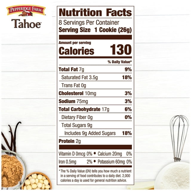 4Pack of Pepperidge Farm Tahoe White Chocolate Macadamia Nut Cookies, 7.2 oz – Crispy Gourmet Cookies with Buttery Nuts & Chocolate, With Olive Green Bowl By ValueNest