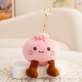 thumbnail image 1 of Llavero de bollo al vapor – Llavero de peluche suave con forma de bollo Bao, colgante Kawaii para bolso, lindo regalo con temática de comida para niñas y mujeres., 1 of 6