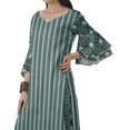 thumbnail image 5 of Moomaya Women's Printed Indian Ethnic Clothing Set-Printed Kurta w/ Pants, Designer Tunic Dress, 5 of 9