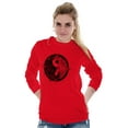 thumbnail image 3 of Floral Yin Yang Symbolic Spiritual Women Plus Size Long Sleeve Graphic Tee Brisco Brands 3X, 3 of 5