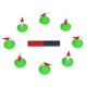thumbnail image 3 of 1 juego de instrumentos de enseñanza de campo magnético, mini brújula con aguja magnética pequeña, 3 of 7