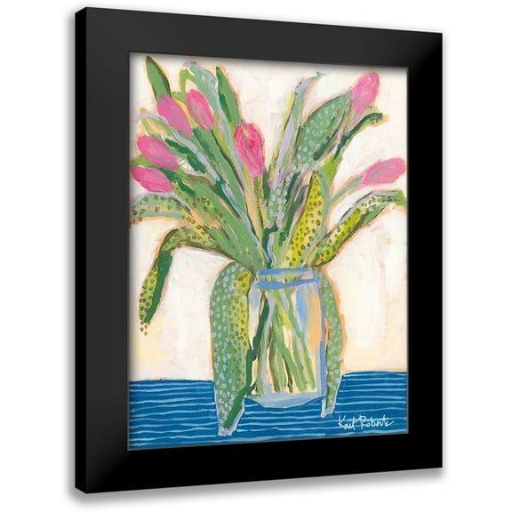 Roberts, Kait 12x14 Black Modern Framed Museum Art Print Titled - Tulips for Maxine I