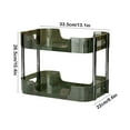 thumbnail image 3 of Hovmgk Transparent Plastic Cosmetics Organizer, Bathroom Vanity Shelf for Perfume & Toiletries, Two-Layer Desktop Storage Organizer, Scratch-Resistant and Strong Bearing, Clear, Black, Green, 3 of 6