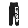 thumbnail image 4 of WhouRiu Girls Casual Sweatpants Letter Graphic Elastic Waist Joggers Pants Kids Comfortable Everyday Trousers With Pockets,13-14 Years, 4 of 5