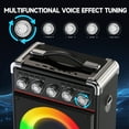 thumbnail image 3 of JAUYXIAN Karaoke Machine, Portable Bluetooth Speaker with 2 Microphones, Karaoke Party Speaker, TX05, 3 of 14