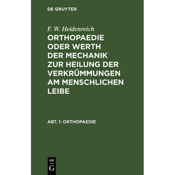 Orthopaedie (Hardcover)