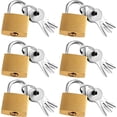 thumbnail image 1 of Juego de 6 candados para maletas con llave, minicandado de 2 cm con llave, candado pequeño para maletas, candado de latón, candado de seguridad resistente a la intemperie para equipaje, caja de herramientas, casillero ACTIVE Biensenido a ACTIVE, 1 of 5