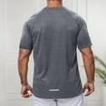 thumbnail image 4 of Krdevn Mens Shirts - Men's Athletic Performance T Shirt for Summer Wear Comfortable Round Neck Sports Shirt for Running and Fitness,Mens Fall Shirts,Color:Dark Gray,Size:XXL, 4 of 5