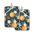 thumbnail image 7 of Yayeee Pot Holders Kitchen Heat Resistant with Pocket 7"x9.8" Cotton Oven Cooking Hot Pads, Green Oranges, 7 of 7