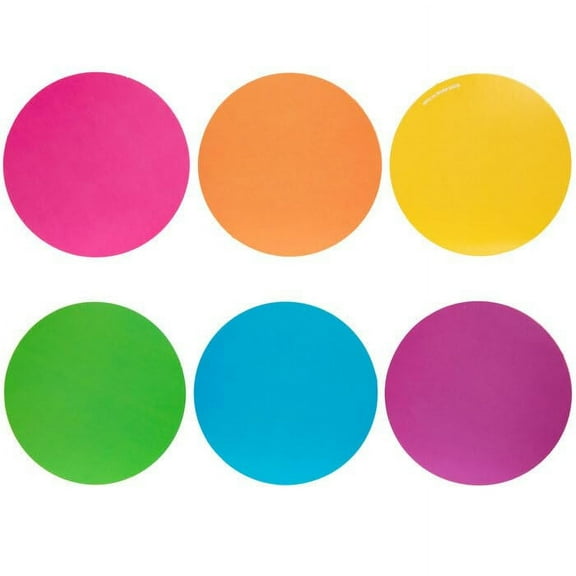 Colorful Circles Mini Print Paper Cutout Student Badge - 3 Inches - Bulletin Board Decor Shapes - 36 Pieces
