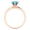 thumbnail image 4 of Clara Pucci 14K Rose Gold 1ct Turquoise Solitaire Ring for Women, 4 of 8