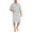 Grey, variant on Men's Cotton Robe Short Sleeve Lightweight Summer Bathrobes for Men Zip up House Coat with Pockets(Blue, XX-Large)