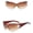 Coffee, variant on Daily Use Glasses Unisex Rimless Star Wrap Around Sunglasses Y2K Millennium Retro Fashion PC Eyewear for Men Women