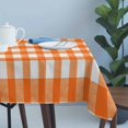 thumbnail image 4 of Orange Table Cloth Waterproof Tablecloths, Country French Rustic Buffalo Plaid Modern Art Tablecloth Dining Table Cover for Kitchen Party Tabletop Outdoor, Rectangle Tablecloth 60x120 Inch, 4 of 9