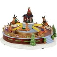 thumbnail image 5 of Northlight Animated and Musical Rockin' Reindeer Ride LED Lighted Christmas Village Display - 12", 5 of 6