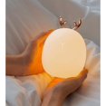 thumbnail image 1 of Luces nocturnas de conejito, luz nocturna LED para niños pequeños, animal con sensor táctil, luz nocturna portátil y recargable que cambia de color, 2 colores, regalos de cumpleaños (astas) oso de fresa  Electrónica, 1 of 6