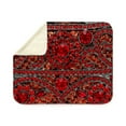 thumbnail image 4 of CafePress - Bohemian Gothic Red Rh - Sherpa Fleece Throw Blanket 60" x 50", 4 of 5