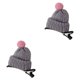 thumbnail image 1 of Jumpingount Gorro de Navidad horquilla para niños niñas Navidad tejer hilo de lana pinzas para el cabello pasador para la cabeza estilo coreano gris 2piezas Jumpingount CBP077660, 1 of 5