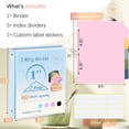 thumbnail image 2 of CTCMSP 3 Ring Binder with Dividers Tab Fits 200 Sheets of 8.5x11 Paper,1 Inch Durable Heavy Duty,Customizable Clear Cover with Inside Pockets, 2 of 7