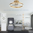thumbnail image 3 of Cusp Barn 20-In Modern Ceiling Fan with Lights and Smart APP Control, Flush Mount Low Profile Ceiling Fan, 6 Speeds, Reversible, 3 Color LED Dimmable Ceiling Light for Bedroom, 3 of 8