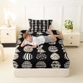 thumbnail image 4 of Erosebridal Cartoon Rabbit Eggs Kid Twin Sheet Sets, Happy Easter Bedding, Black, 3-Piece, 4 of 5