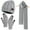 Gray, variant on FZ FANTASTIC ZONE Womens Winter Warm Knit Beanie Hat Touchscreen Gloves Long Scarf Set with Fleece Lined Skull Caps Neck Scarves for Women Men,Black