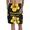 thumbnail image 1 of Hibiscus Board Shorts Beach Swimming Trunks Polyester Funny Men Swim Trunks, 1 of 5