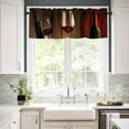 thumbnail image 3 of Wine Blackout Window Curtains, Farm Vintage Glasses Romantic Grape Rustic Window Drapes, for Kitchen Living Room Bedroom W54xL18in 1 Panels, 3 of 6