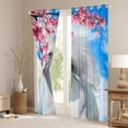 thumbnail image 3 of Horse Blackout Curtains Bedroom Decor,3D Galloping Horse Curtains & Drapes,Farm Animal Window Treatments,Blue Sky Cherry Blossom Floral Window Curtains Nature Theme Decor, 3 of 6