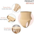 thumbnail image 5 of Vaslanda 3-pack Thong Shapewear Tummy Control Panties Body Shaper for Women Butt Lifter Waist Trainer Seamless Slimmer Panty, 5 of 7