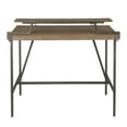 thumbnail image 4 of Gia Industrial Counter Table in Antique Metal and Brown Wood-Pressed Grain Bamboo by LumiSource, 4 of 7