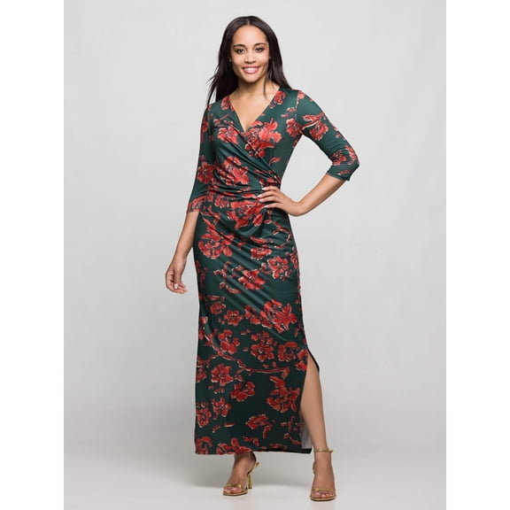 Womens Floral Print Maxi Dress