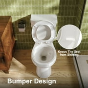 HOROW 1.28 GPF Round Two-Piece Toilet with Chair Height, Soft Seat, Single Flush, Installation Kit