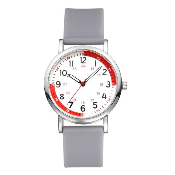 Avaner Round Analog Nurse Watch: Round Quartz Wrist Watch for Women with Silicone Strap, Clear and Legible Arabic Numeral Scale Gifts for Doctors