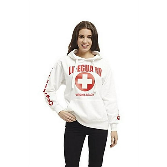 LIFEGUARD Official Ladies White Hoodie Outerbanks NC X-Large
