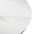 thumbnail image 7 of 53 Inch Slate Dining Table with Black Carbon Steel Pedestal, Modern Round Dining Table, 7 of 7