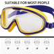 thumbnail image 3 of Máscara de buceo para niños, máscara de natación panorámica de 180°, lentes de vidrio templado antivaho, gafas de natación con cubierta para la nariz, 3 of 5