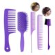 thumbnail image 4 of 1 juego de peines para cabello natural, largo, grueso y , cabello húmedo Púrpura Zulema Cepillo de peine de pelo hueco, 4 of 6