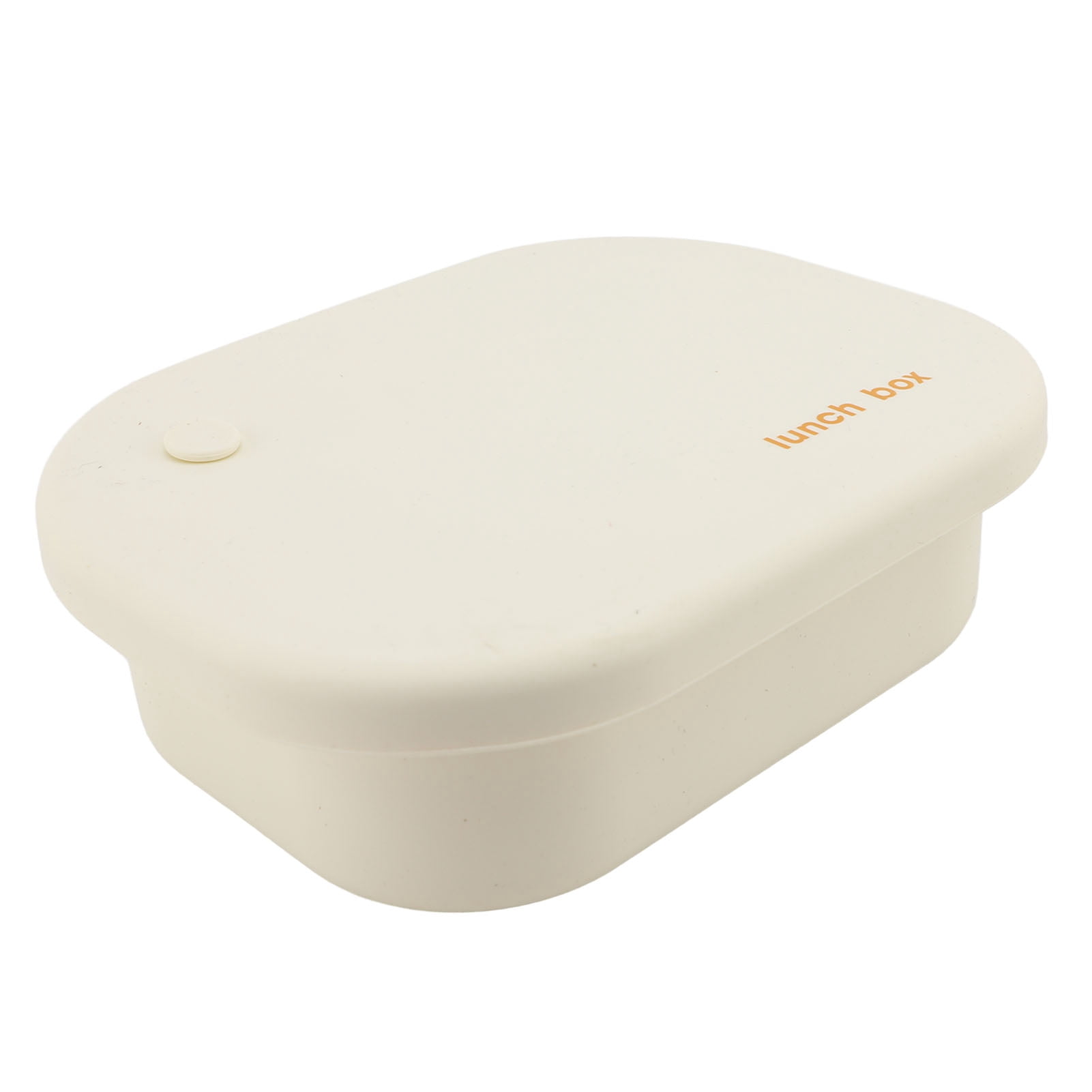 Riousery Silicone Bento Box 4 Compartment Microwave Safe Sealed Container for Work Travel 8.66 inches / 22 cm Milky White
