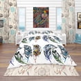 thumbnail image 2 of Designart 'Feathers' Southwestern Duvet Cover Set, 2 of 4