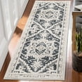 thumbnail image 2 of Hasoo Runner Rug 2x8 Rug for Living Room Shag Rug Vintage Boho High Low Pile Medallion Throw Rugs, Gray, 2 of 7